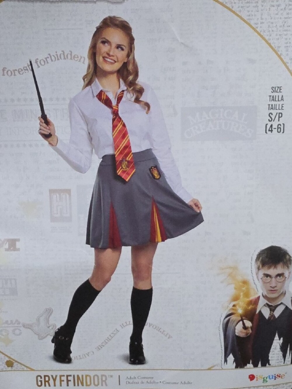 Disguise Gryffindor Harry Potter Gray Skirt Women's Small